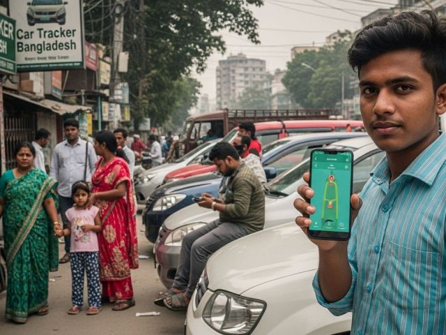 car tracker Bangladesh Dhaka street