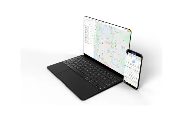 Dupno Tracker platform on laptop and phone